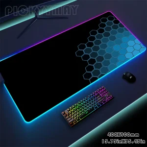 Black Hexagon Mousepad