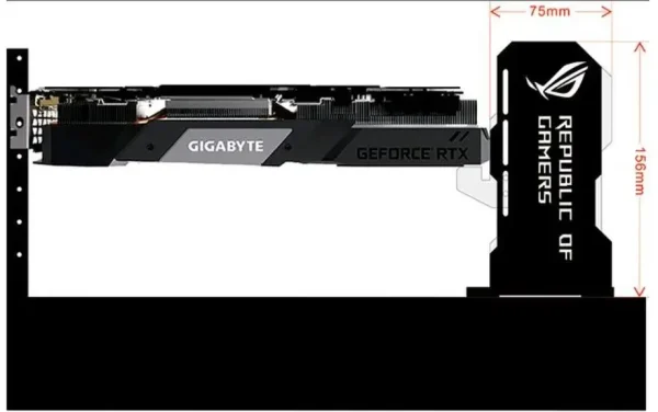 Sleek Vertical GPU Mount Illumination Stand - Image 4