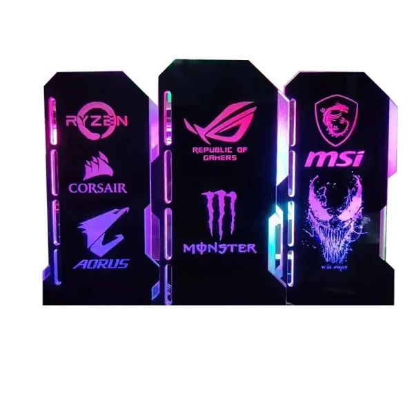 Sleek Vertical GPU Mount Illumination Stand - Image 5