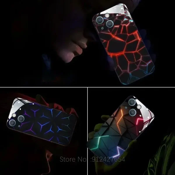 Cracked Glass Glow Phone Case - Image 3