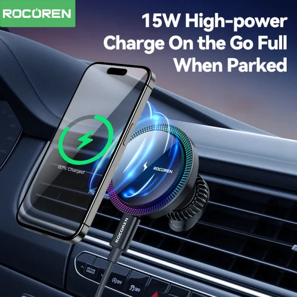 Magnetic Wireless Car Charger Pro - Image 4