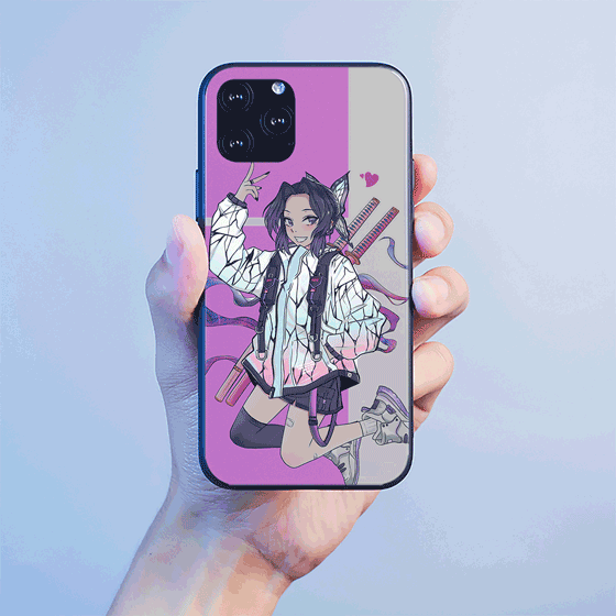 Butterfly Girl LED Case in hand