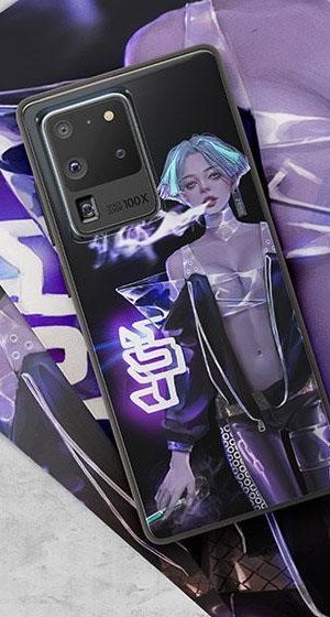 Lady Purple LED Case design photo
